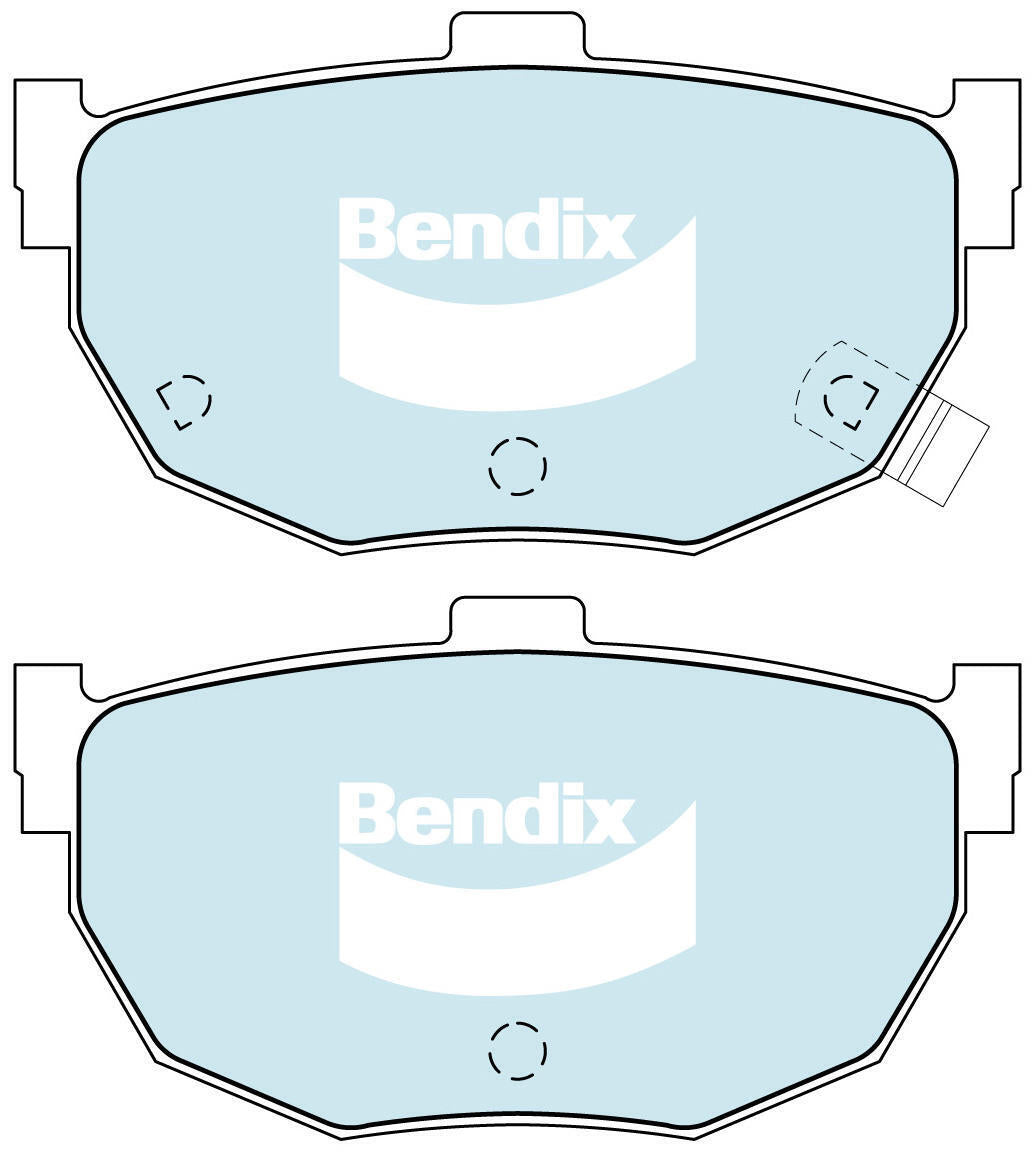 Brake Pads General CT Front Bendix DB1166GCT for Hyundai Elantra XD Sedan 2.0LTP G4GC