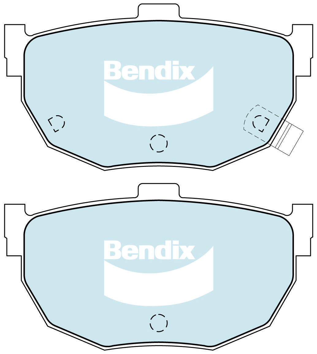 Brake Pads General CT Front Bendix DB1166GCT for Hyundai Elantra XD Hatchback 2.0LTP G4GC