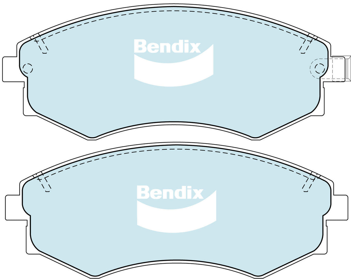 Brake Pads General CT Front Bendix DB1167GCT for Hyundai Elantra XD Sedan 2.0LTP G4GC