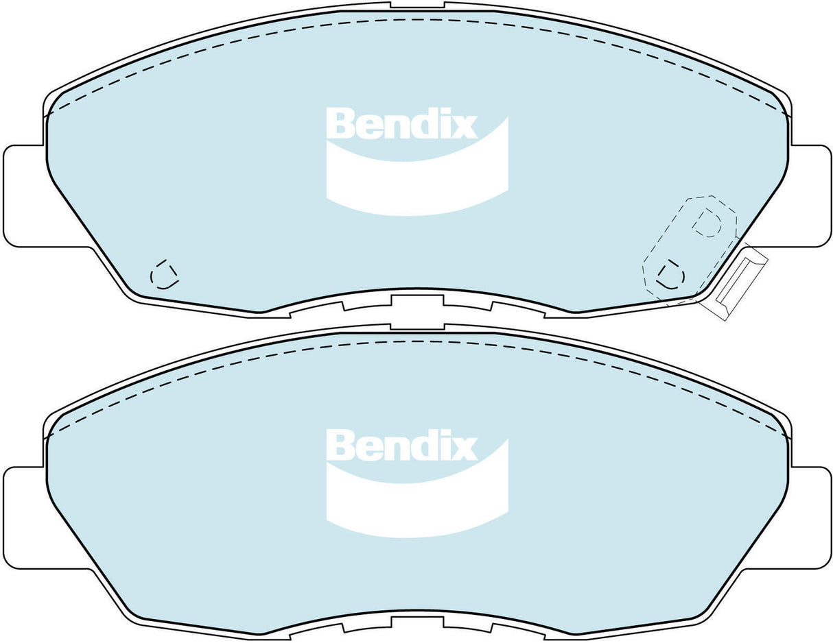 Brake Pads H/Duty Front Bendix DB1191HD for Honda Civic FD FA Sedan (FD2) 2.0LTP K20Z2 K20A3