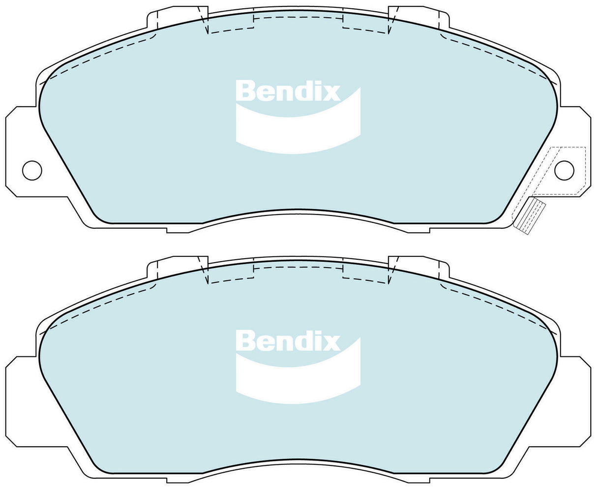 Brake Pads H/Duty Front Bendix DB1206HD for Honda CR-V RD SUV 4WD (RD1 RD3) 2.0LTP B20Z1