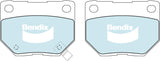 Brake Pads H/Duty Front Bendix DB1220HD for Subaru Impreza GG GGA Wagon i WRX AWD 2.0LTP EJ205
