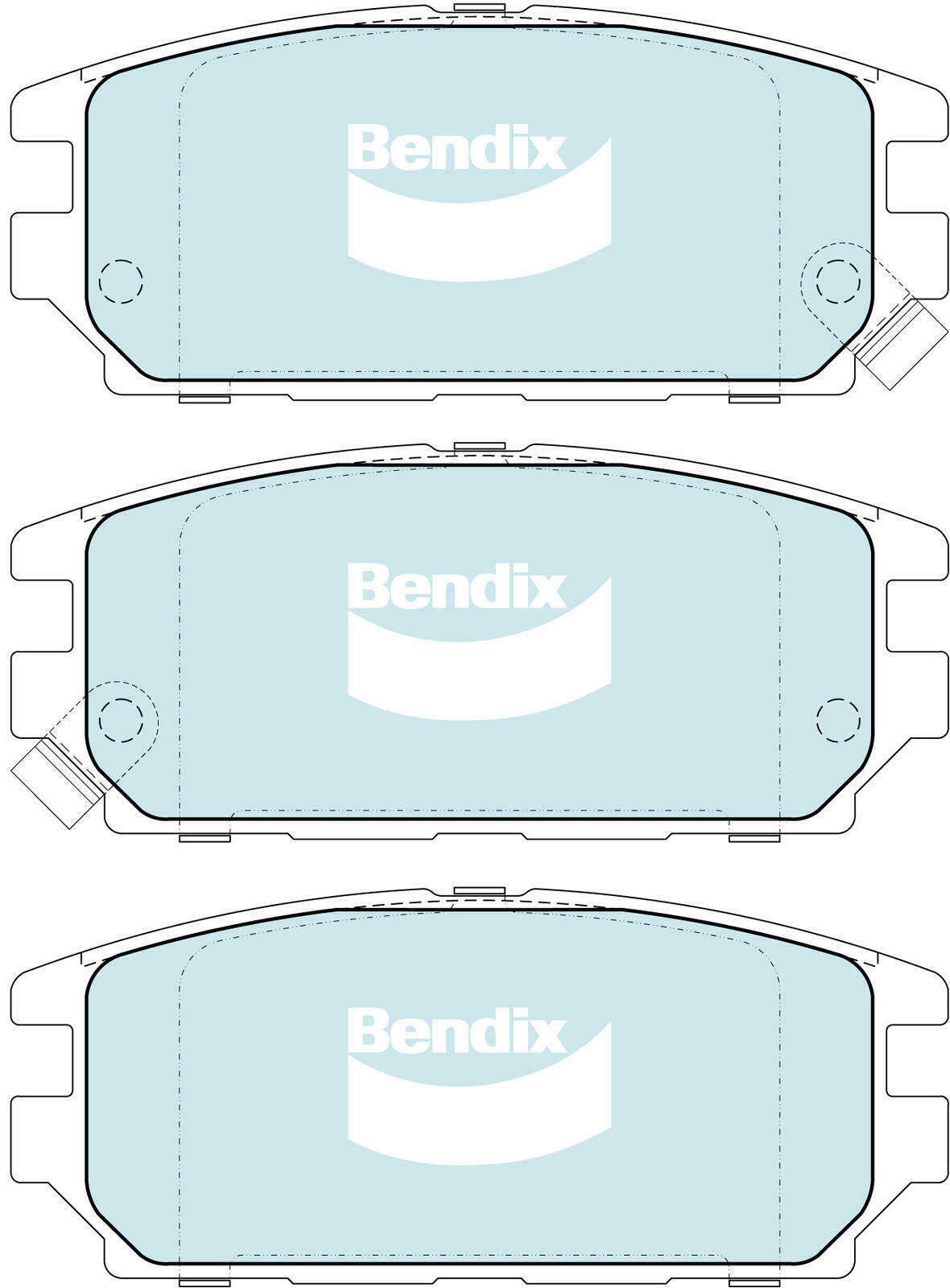 Brake Pads General CT Bendix DB1238GCT for Mitsubishi Verada KL Wagon 3.5 i Series II 3.5LTP 6G74