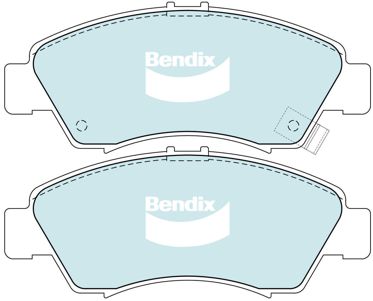 Brake Disc Pad Set Front Bendix DB1262 GCT For HONDA Civic EG EH Jazz GE GD GE2 GE3