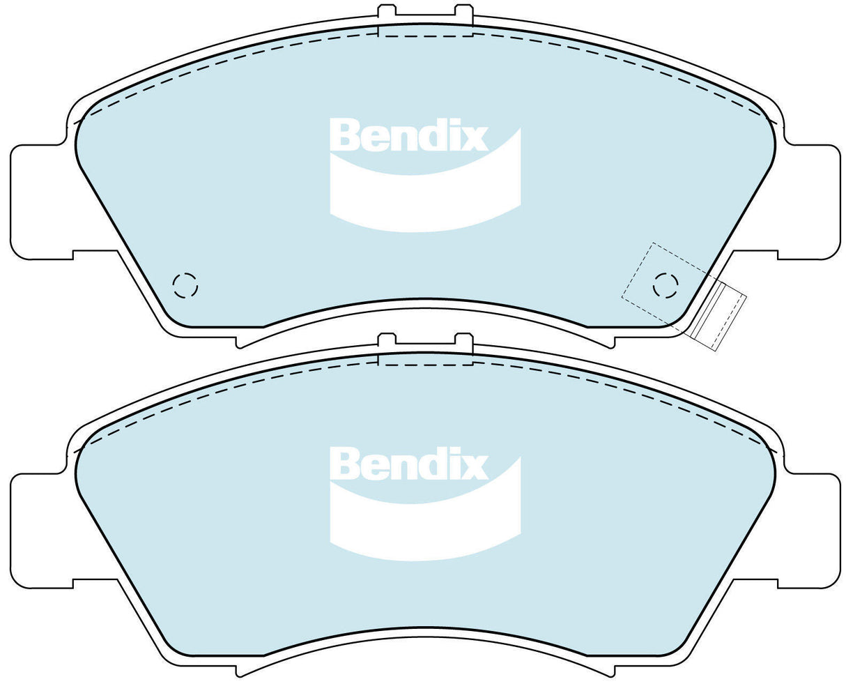 Brake Disc Pad Set Front Bendix DB1262 GCT For HONDA Civic EG EH Jazz GE GD GE2 GE3