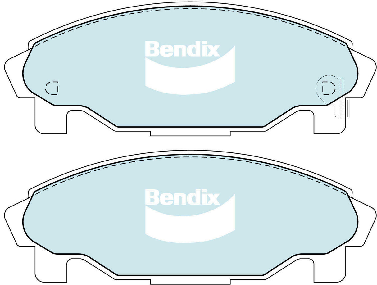 Brake Disc Pad Set Front Bendix DB1271 GCT For DAIHATSU Charade Pyzar
