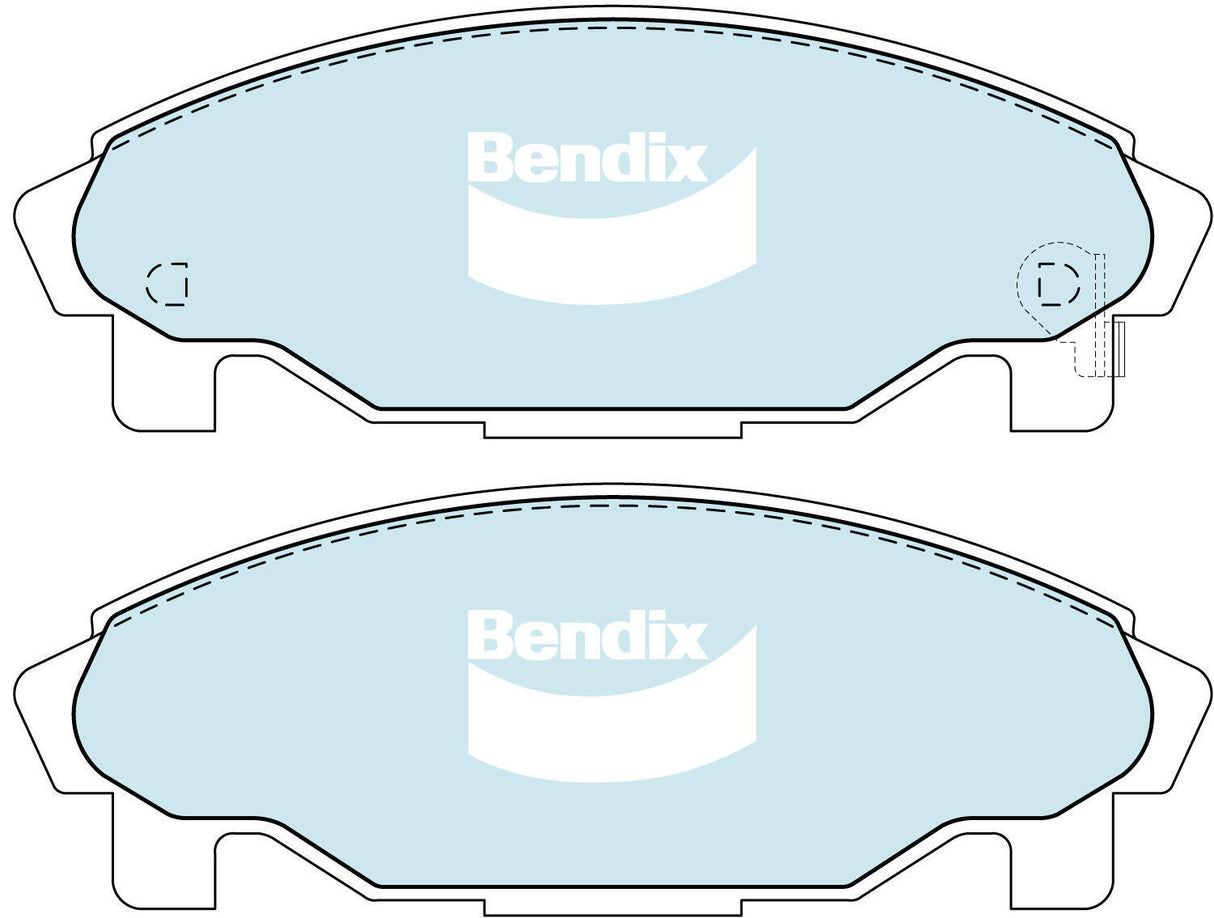 Brake Disc Pad Set Front Bendix DB1271 GCT For DAIHATSU Charade Pyzar