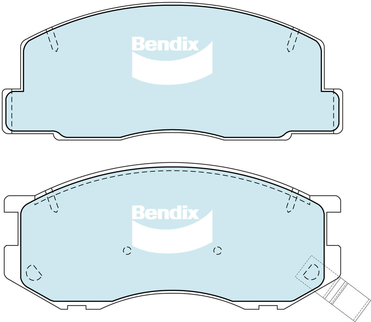 Brake Disc Pad Set Front Bendix DB1276 4WD For Toyota Spacia Townace