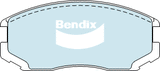 Brake Pads H/Duty Bendix DB1277HD for Mitsubishi Mirage CE Hatchback 1.5 (CJ2A) 1.5LTP 4G15 (16V)