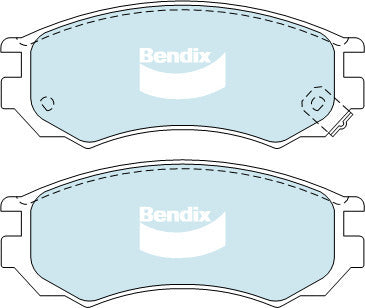 Brake Disc Pad Set Front Bendix DB1281 GCT For NISSAN NX/NXR Pulsar