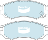 Brake Disc Pad Set Front Bendix DB1281 GCT For NISSAN NX/NXR Pulsar