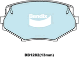 Brake Disc Pad Set Front Bendix DB1282 GCT For MAZDA MX-5 01/93- 04/98