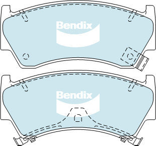 Brake Disc Pad Set Front Bendix DB1302 GCT For NISSAN PULSAR N15