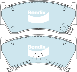 Brake Disc Pad Set Front Bendix DB1302 GCT For NISSAN PULSAR N15