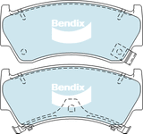 Brake Disc Pad Set Front Bendix DB1302 GCT For NISSAN PULSAR N15