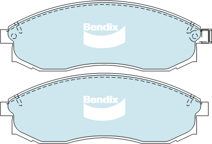Brake Pads General CT Bendix DB1308GCT for Mitsubishi Triton MK Cab Chassis 3.0LTP 6G72
