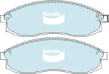 Brake Pads H/Duty Bendix DB1308HD for Mitsubishi Triton MK Cab Chassis 3.0LTP 6G72