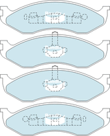 Brake Pads H/Duty Bendix DB1311HD for Jeep Cherokee KJ SUV 3.7 Laredo 3.7LTP EKG