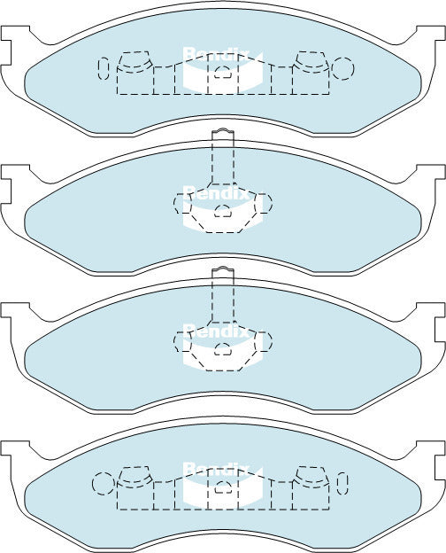 Brake Pads H/Duty Bendix DB1311HD for Jeep Wrangler TJ Open Off-Road Vehicle 4.0LTP S01