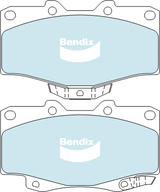 Front Disc Brake Pads TP by Bendix DB1323TP for Toyota Landcruiser Prado Hilux Surf