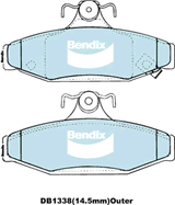 Brake Disc Pad Set Rear Bendix DB1338 4WD For DAEWOO Korando SSANGYONG Musso