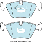 Brake Pads General CT Bendix DB1364GCT for BMW 3 Series E46 Convertible 330Ci 3.0LTP M54B30