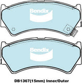 Brake Pads General CT Bendix DB1370GCT for Daewoo Lacetti J200 Sedan CDX 1.8LTP T18SED