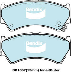 Brake Pads General CT Bendix DB1370GCT for Holden Barina TK Sedan i 1.6LTP F16D3
