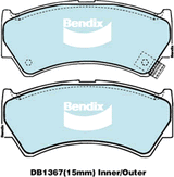 Brake Pads General CT Bendix DB1370GCT for Holden Epica EP Sedan TD 2.0LTD X 20 S1