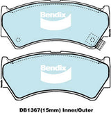 Brake Disc Pad Set Front Bendix DB1367 GCT For SUZUKI BALENO SWIFT
