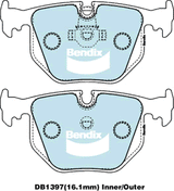 Brake Pads 4WD/SUV Bendix DB13974WD for BMW Z8 E52 Roadster 4.9 4.9LTP S62B50 (508S1)