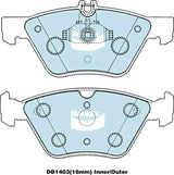 Brake Pads H/Duty Bendix DB1403HD for Mercedes Benz E-Class S210 T-Model E220 T CDI (210.206) 2.2LTD OM611.961