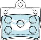 Brake Disc Pad Set  Bendix DB1418 GCT For MERCEDES-BENZ C-CLASS