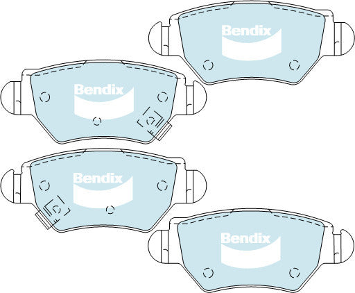 Brake Disc Pad Set Rear Bendix DB1425 GCT  For HOLDEN ASTRA ZAFIRA TS