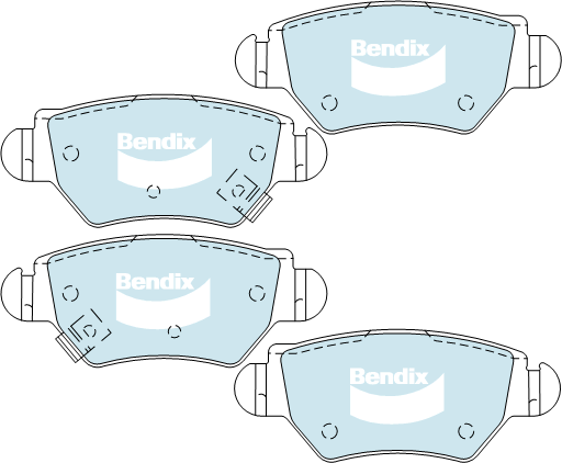 Brake Disc Pad Set Rear Bendix DB1425 GCT  For HOLDEN ASTRA ZAFIRA TS