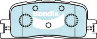 Brake Disc Pad Set Rear Bendix DB1463 4WD For Lexus Toyota ES Camry Kluger