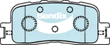 Brake Disc Pad Set Rear Bendix DB1463 4WD For Lexus Toyota ES Camry Kluger