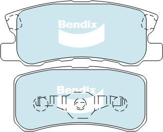 Brake Pads 4WD/SUV Bendix DB14644WD for Mitsubishi Lancer CG CH CJ Sedan i 2.0LTP 4B11