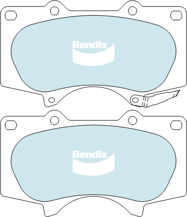 Brake Pads 4WD/SUV Bendix DB14824WD for Mitsubishi Pajero NS NT NW SUV DI-D (V88W V98W) 3.2LTD 4M41