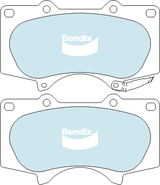 Brake Pads 4WD/SUV Bendix DB14824WD for Mitsubishi Pajero NS NT NW SUV DI-D (V88W V98W) 3.2LTD 4M41