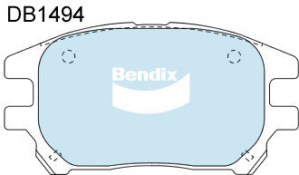 Brake Disc Pad Set  Bendix DB1494 4WD