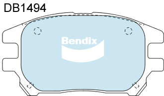 Brake Disc Pad Set  Bendix DB1494 4WD