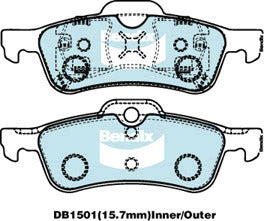 Brake Disc Pad Set  Bendix DB1501 Ult