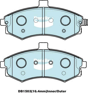 Brake Pads General CT Bendix DB1503GCT for Hyundai Elantra XD Sedan 2.0LTP G4GC