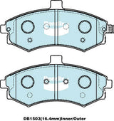 Brake Pads General CT Bendix DB1503GCT for Hyundai Elantra XD Sedan 2.0LTP G4GC