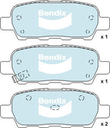 Brake Disc Pad Set Rear Bendix DB1509 4WD For INFINITI NISSAN RENAULT SUZUKI KOLEOS GRAND VITARA