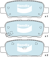 Brake Disc Pad Set Rear Bendix DB1509 4WD For INFINITI NISSAN RENAULT SUZUKI KOLEOS GRAND VITARA