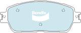 Brake Disc Pad Set Front Bendix DB1519 GCT For Toyota Tarago ACR30 2.4L