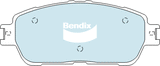 Brake Disc Pad Set Front Bendix DB1519 GCT For Toyota Tarago ACR30 2.4L