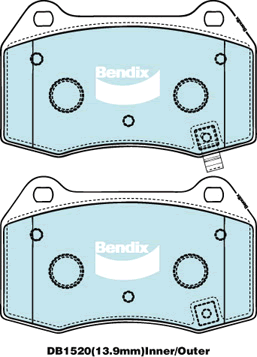 Brake Disc Pad Set  Bendix DB1520 GCT